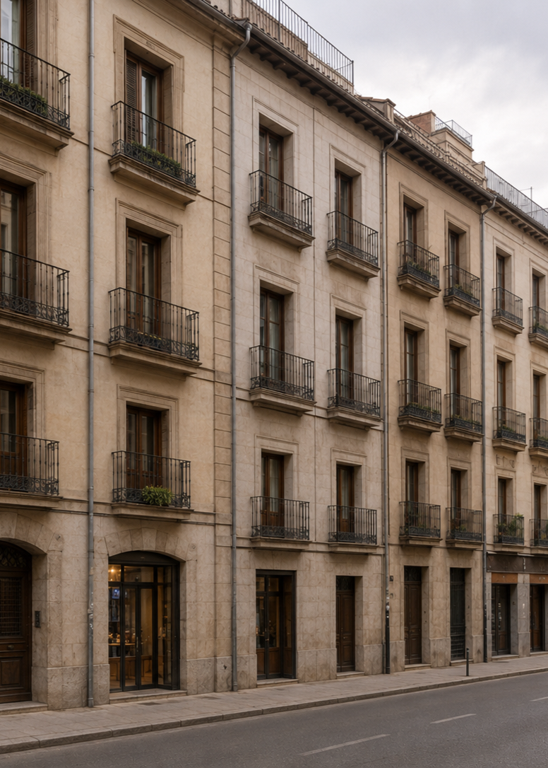Antes de la intervención en casco histórico protegido